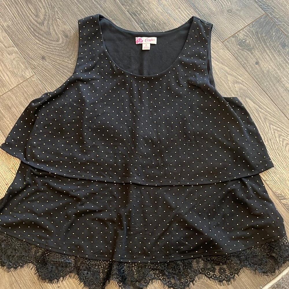 Candies Large black and gold tank